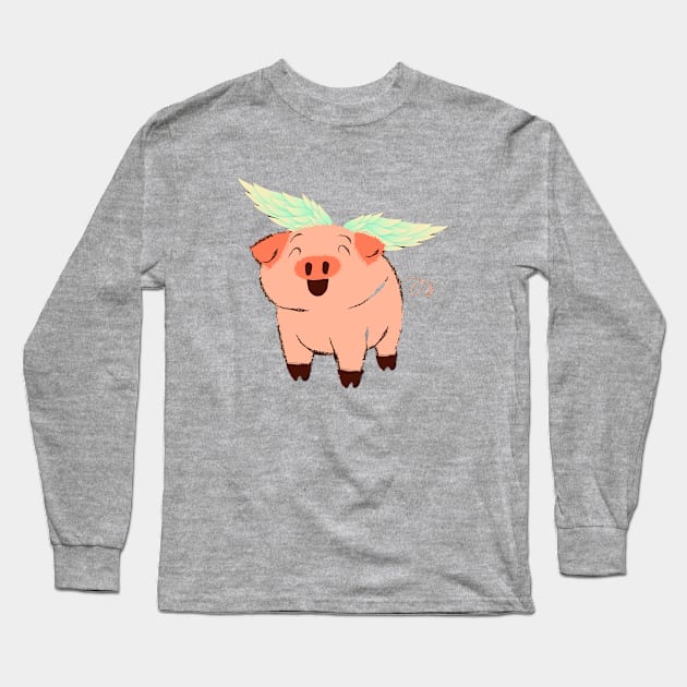 When Pigs Fly! Long Sleeve T-Shirt by CaseyCraft